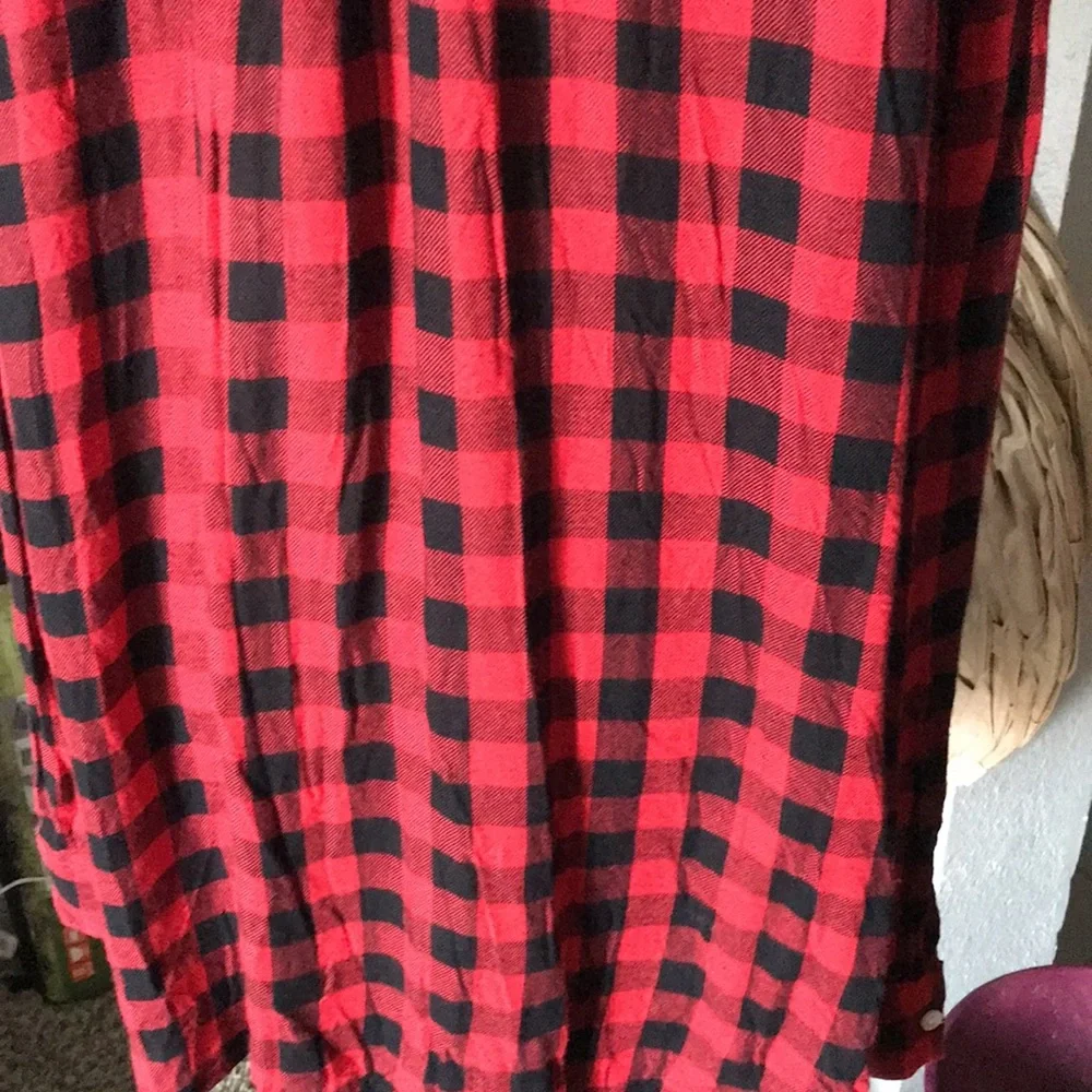 Buffalo Plaid Red Flannel Shirt Long sleeves Long-s FINAL Sale - Picture 7 of 7